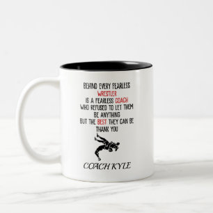 Wrestling Coach Two-Tone Coffee Mug