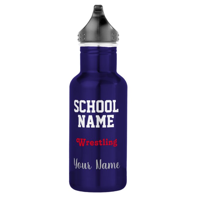 Wrestling- Create Your Own School Spirit 532 Ml Water Bottle (Right)