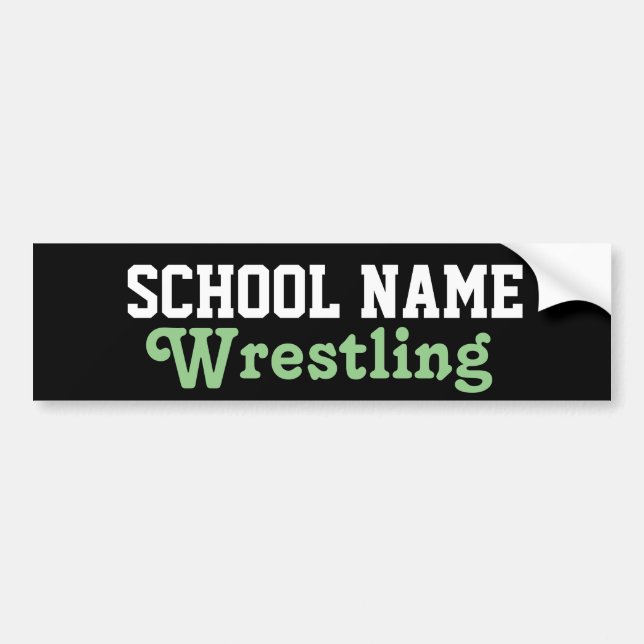 Wrestling - Create Your Own School Spirit Bumper Sticker (Front)