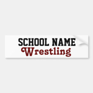 Wrestling - Create Your Own School Spirit Bumper Sticker