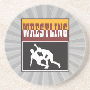 wrestling design coaster