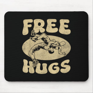 Wrestling - Funny Hugs Wrestling Shirt Wrestler Wr Mouse Pad