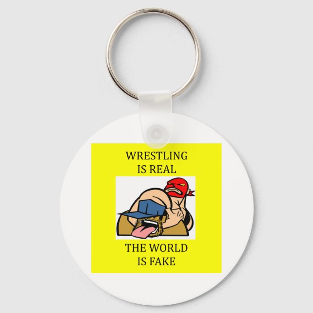WRESTLING is not fake Key Ring (Front)