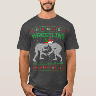 Wrestling Martial Art Lover Xmas Ugly Wrestling Ch T-Shirt