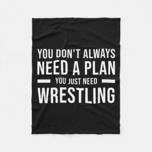 Wrestling Men Women Kids Funny Fleece Blanket