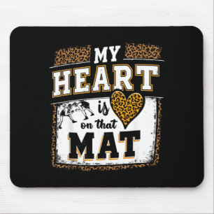 Wrestling Mum Grandma Heart is on That Mat Animal Mouse Pad