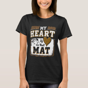 Wrestling Mum Grandma Heart is on That Mat Animal T-Shirt
