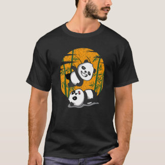 Wrestling Pandas Chinese Bamboo Eating Animals  Be T-Shirt