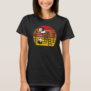 Wrestling Pandas Chinese Bamboo Eating Animals T-Shirt