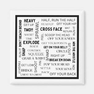 Wrestling Phrases Magnet