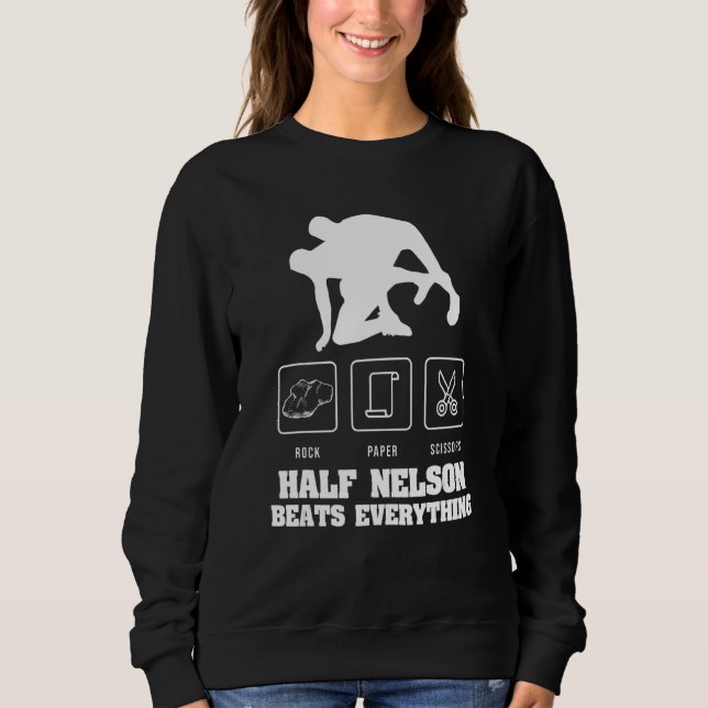 Wrestling Rock Paper Scissors Usa Beats Everything Sweatshirt (Front)