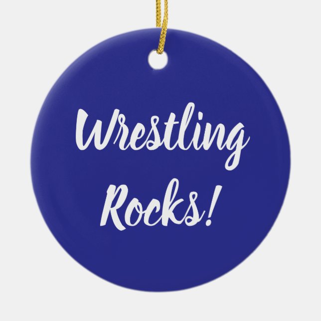 Wrestling Rocks Ornament (Front)