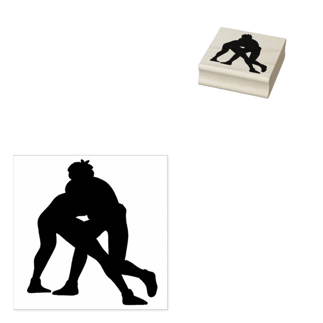 Wrestling   rubber stamp (Stamped)