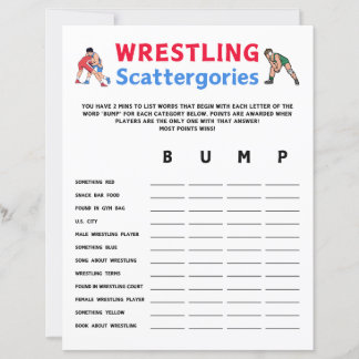 Wrestling Scattergories Game