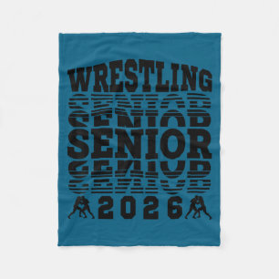 Wrestling senior 2026 graduation  fleece blanket