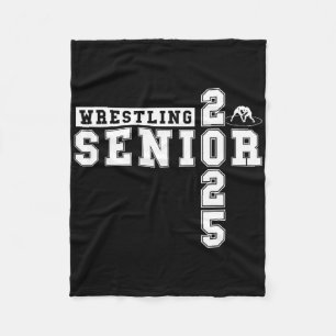 Wrestling Senior Night Wrestling Senior 2025 Gradu Fleece Blanket