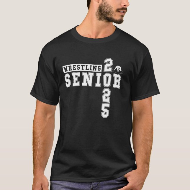 Wrestling Senior Night Wrestling Senior 2025 Gradu T-Shirt (Front)