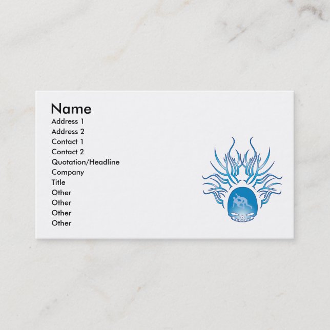 Wrestling Skull Business Card (Front)