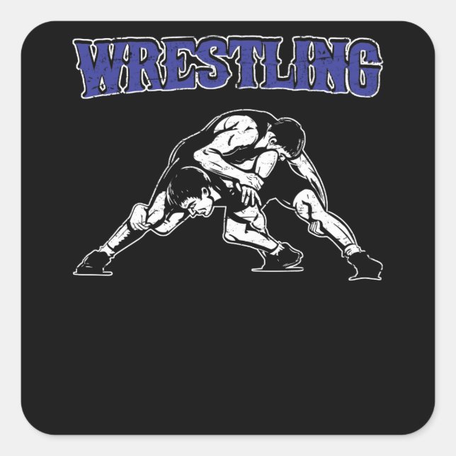 Wrestling Square Sticker (Front)