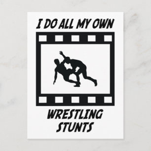 Wrestling Stunts Postcard
