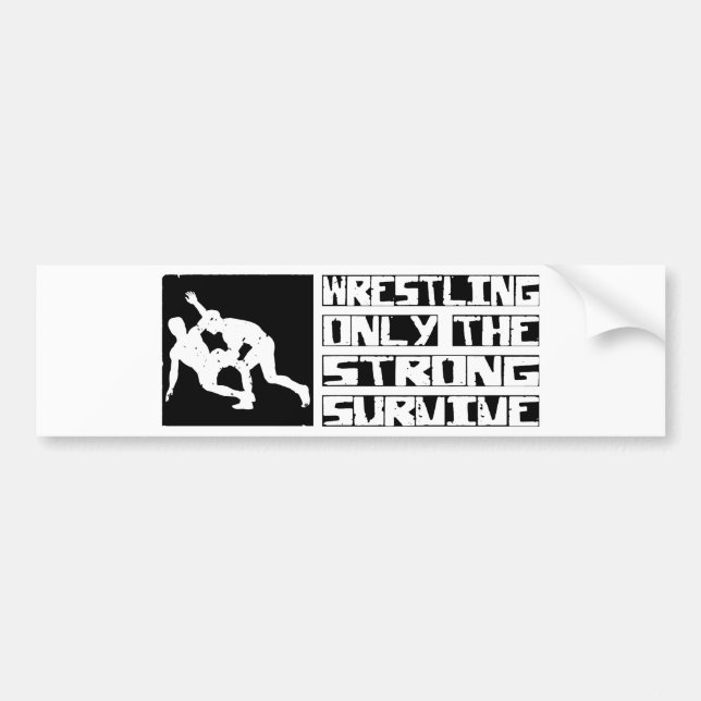 Wrestling Survive Bumper Sticker (Front)
