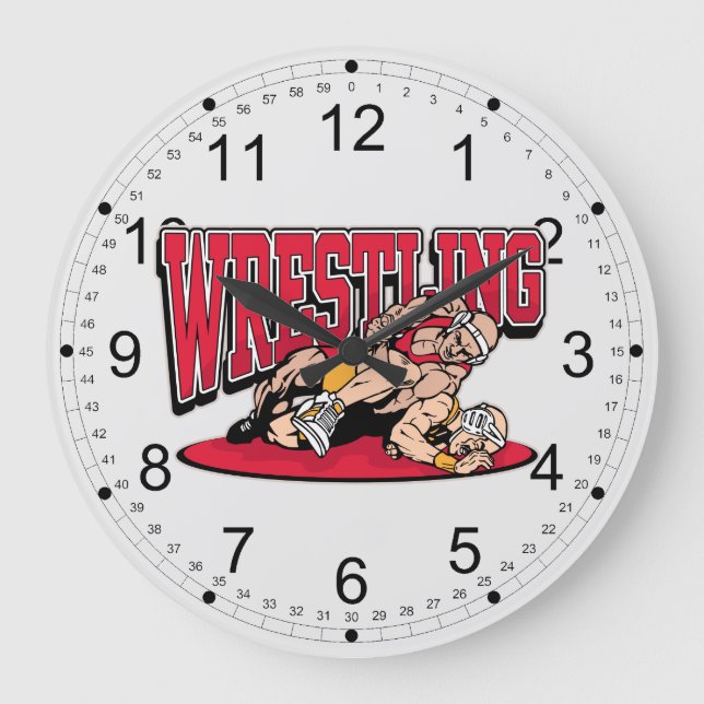 Wrestling Takedown Large Clock (Front)