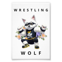 Wrestling Wolf - Fierce Sports Nursery Art