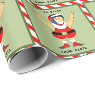 Wrestling Wrestler Christmas Gift Wrapping Paper
