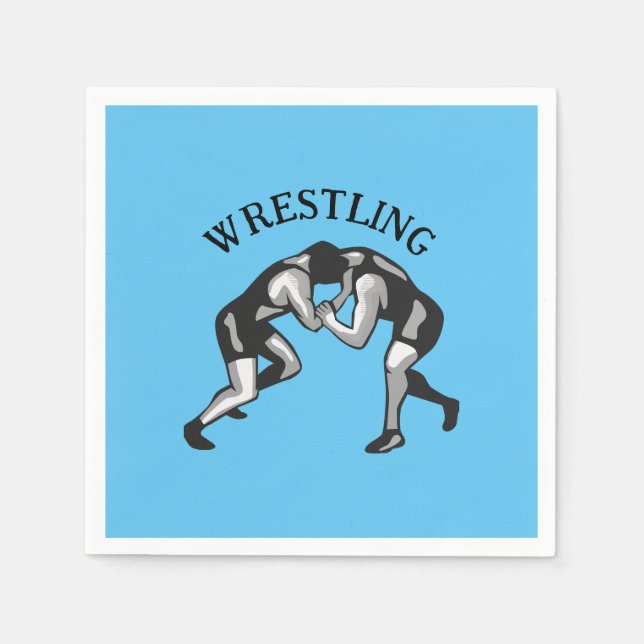 Wrestling Wrestler Design Napkin (Front)