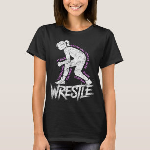 Wrestling Wrestler Girl Martial Arts MMA Combat T-Shirt