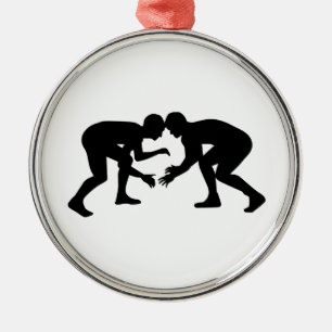 Wrestling Wrestler Metal Ornament