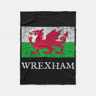 Wrexham Footbyll Wales Welsh Soccer Jersey Retro V Fleece Blanket