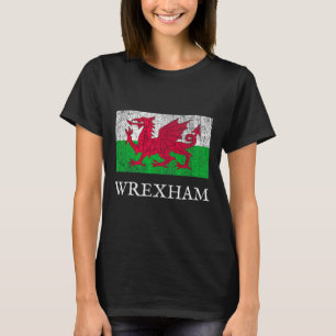 Wrexham Footbyll Wales Welsh Soccer Jersey Retro V T-Shirt