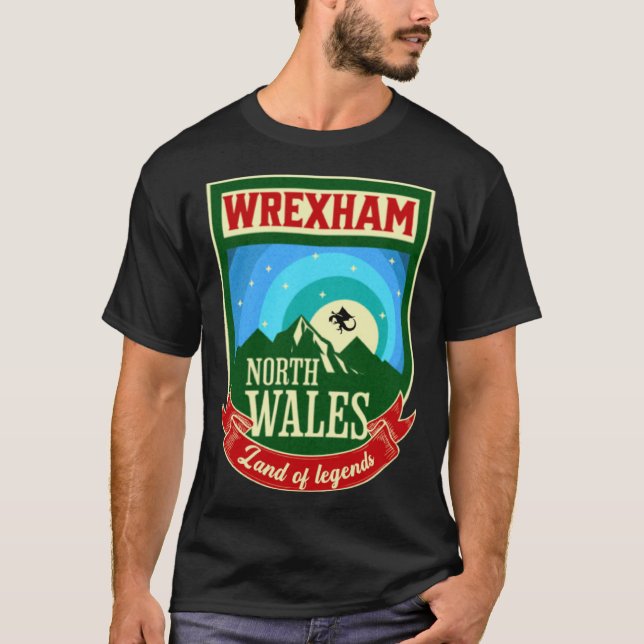 Wrexham  Men Women Students Welsh Dragon Wales Wre T-Shirt (Front)