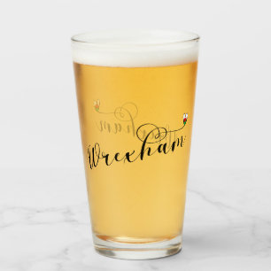 Wrexham Script Font, Welsh Flag In Heart Glass