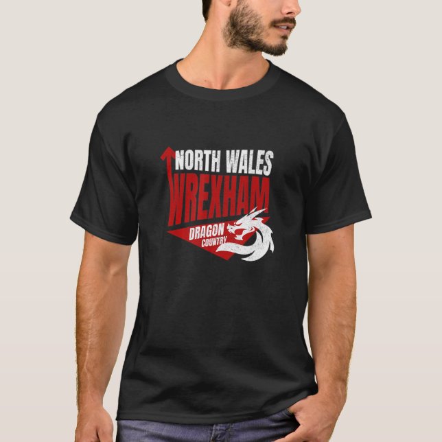 Wrexham Wales dragon Welsh tourism T-Shirt (Front)