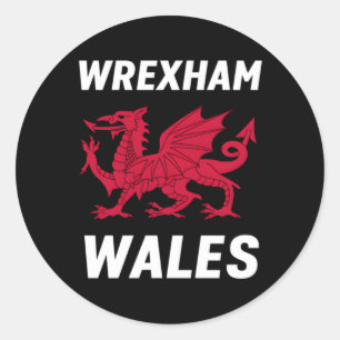 Wrexham Wales Flag Classic Round Sticker