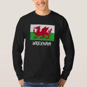 Wrexham Wales Welsh Flag Baner T-Shirt