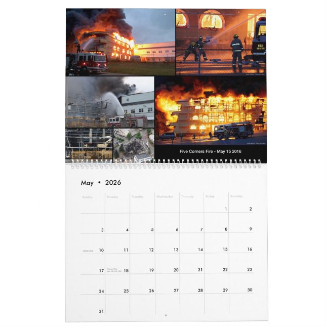 WRFR Auxiliary Firefighters 2019 Calendar 11x14.25 (May 2026)