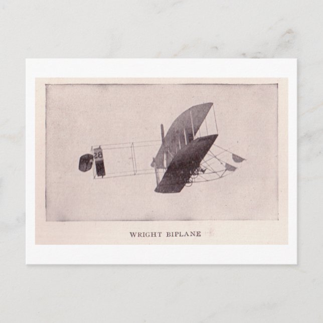 Wright Biplane Postcard (Front)