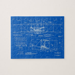 Wright Bros. "Flyer" Blueprint 1903 Jigsaw Puzzle