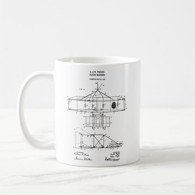 Wright Brothers Aeroplane mug #2 (Left)