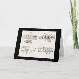 Wright Brothers Aeroplane Patent Plans 1908 Card