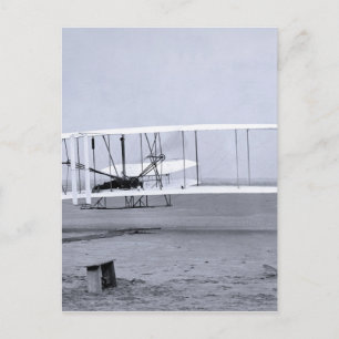 Wright Brothers’ First Aeroplane Flight in 1903 Postcard
