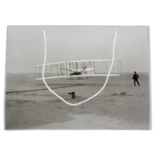 Wright Brothers Flyer First Plane Flight Aviation Large Gift Bag