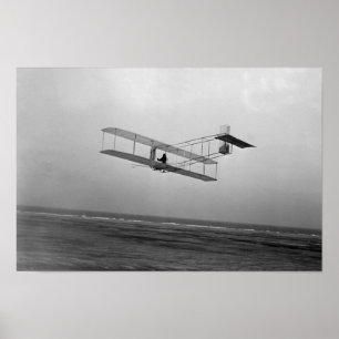 Wright Brothers Glider In Flight - Kitty Hawk  Poster