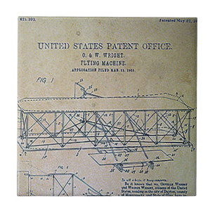 Wright Brothers Patent Design Ceramic Tile