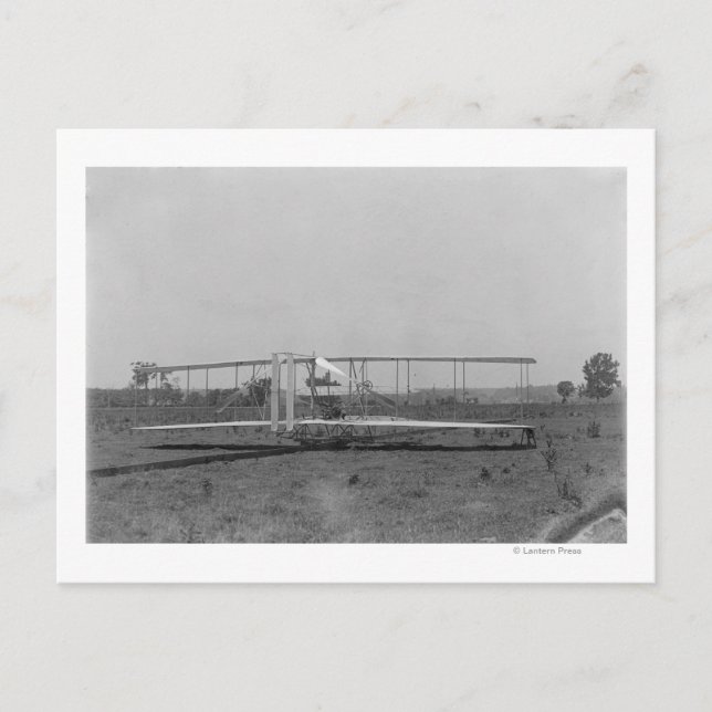Wright Brothers Plane Close-up View Postcard (Front)