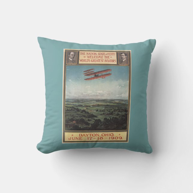 Wright Brothers Plane Cushion (Front)