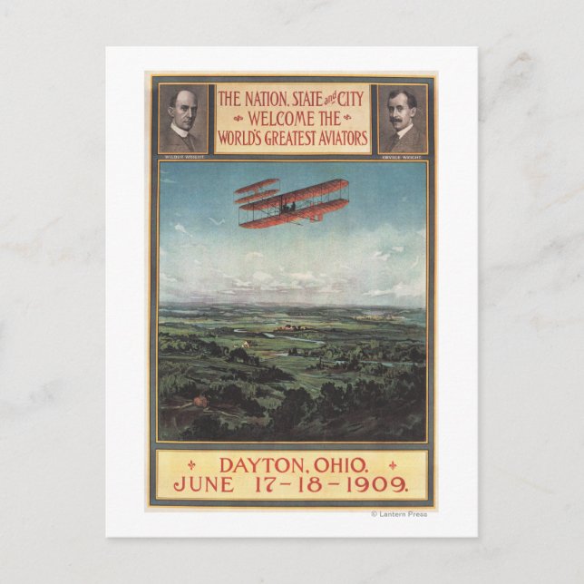 Wright Brothers Plane Postcard (Front)